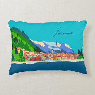 Cojín Decorativo Viaje al Ilustracion de Varenna Lake Como Italia