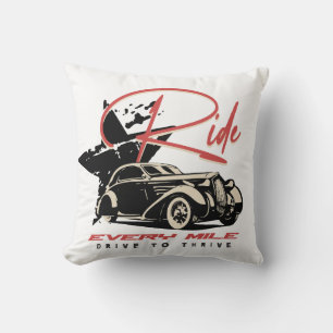 Cojín Decorativo Viaje Cada Milla - Coto De Coche Vintage
