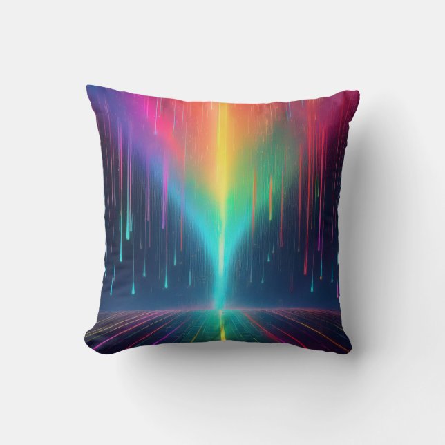 Cojín Decorativo Viaje con gota de arcoiris (Anverso)