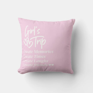 Cojín Decorativo Viaje de Chicas Crear Recuerdos Rosa