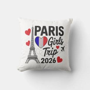 Cojín Decorativo Viaje de chicas descaradas a París 2026 Vacaciones