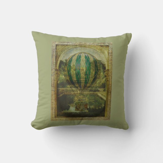 Cojín Decorativo Viaje del globo del aire caliente (Anverso)
