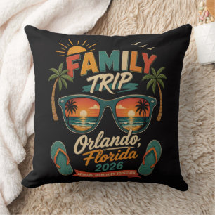 Cojín Decorativo Viaje Familiar Orlando Florida 2026