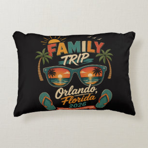 Cojín Decorativo Viaje Familiar Orlando Florida 2026