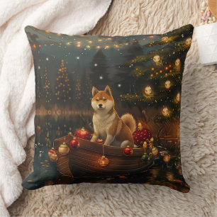 Cojín Decorativo Viaje Festivo de Navidad de Akita