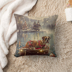 Cojín Decorativo Viaje Festivo de Navidad de Boxer