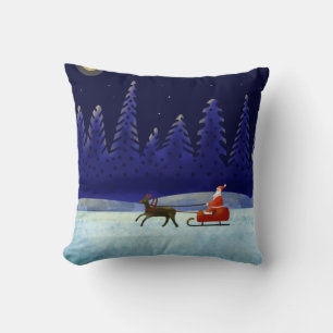 Cojín Decorativo Viaje nocturno de Navidades de Santa María