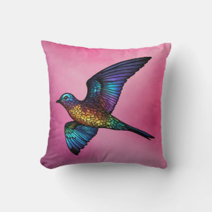 Cojín Decorativo Viajero sin Límites: Ave Veloz Multicolor