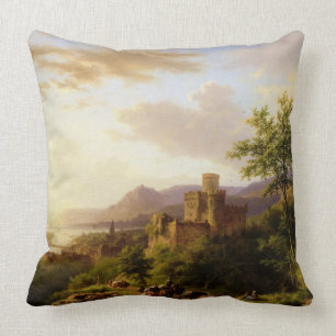 Cojín Decorativo Viajeros en una trayectoria en un Lan extenso de