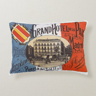 Cojín Decorativo Viajes Antiguos, Grand Hotel Paix, Madrid, España