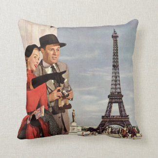 Cojín Decorativo Viajes de época - Amantes en París