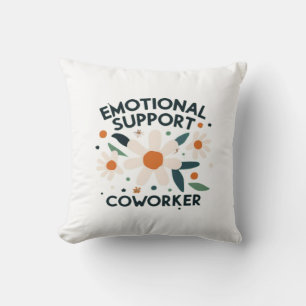 Cojín Decorativo Vibes de cotizaciones de Coworker de ayuda emocion