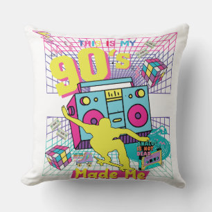 Cojín Decorativo Vibes de hip hop retro de los 90 me hicieron