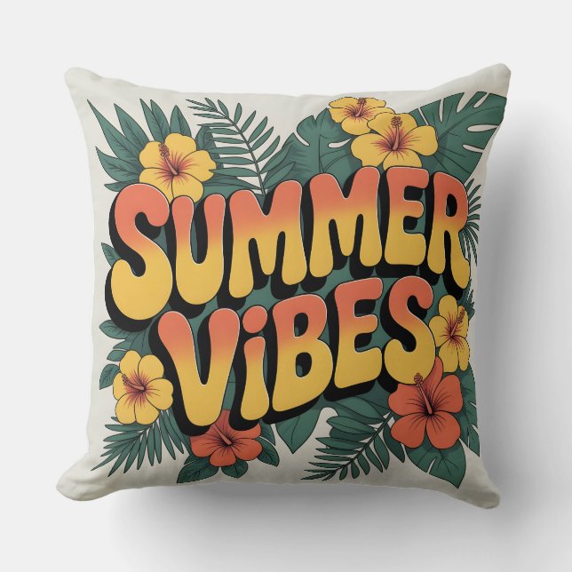 Cojín Decorativo Vibes de verano (Anverso)
