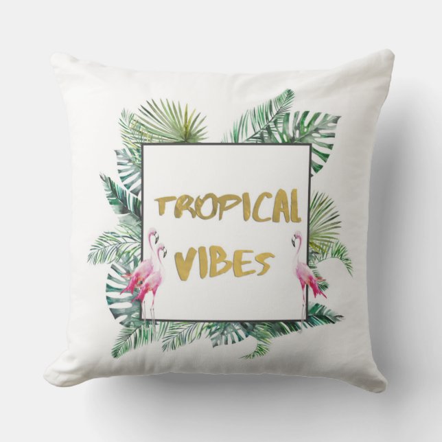 Cojín Decorativo Vibes tropicales (Anverso)