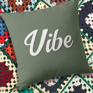 Cojín Decorativo Vibra Retro Oliva Verdoso Groovy