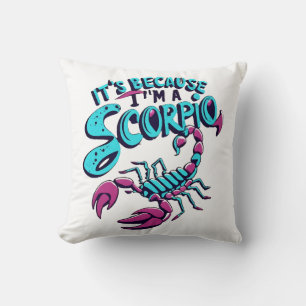 Cojín Decorativo Vibraciones Astrológicas de Escorpio Vintage Signo