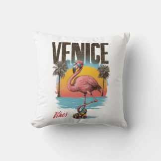 Cojín Decorativo Vibraciones de Venecia Flamenco Playa Retro Califo