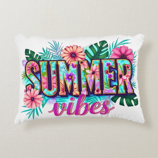 Cojín Decorativo Vibraciones de Verano (Anverso)