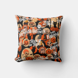Cojín Decorativo Vibraciones espeluznantes de Halloween lindas y at