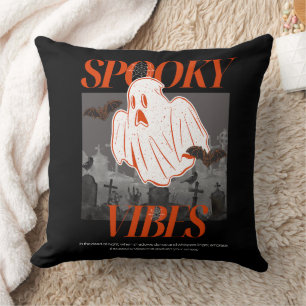 Cojín Decorativo Vibraciones espeluznantes fantasma de Halloween
