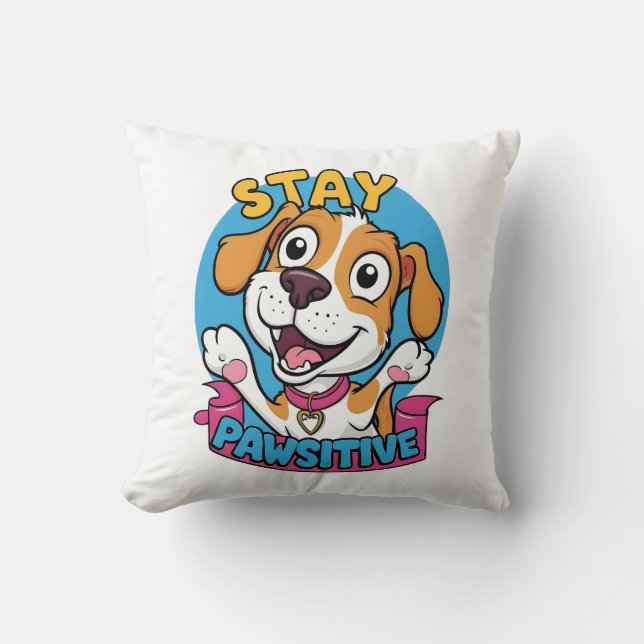 Cojín Decorativo Vibraciones pawsitivas (Anverso)