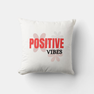 Cojín Decorativo Vibraciones Positivas – Energía Buena Floral Inspi