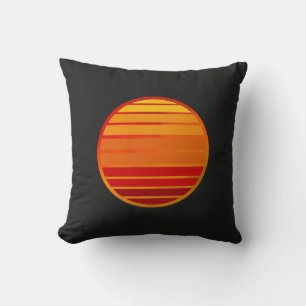 Cojín Decorativo Vibraciones Retro de Atardecer Estético