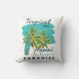 Cojín Decorativo Vibraciones Tropicales Hawái Isla del Paraíso