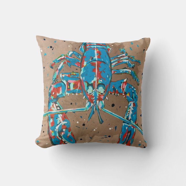 Cojín Decorativo Vibrant Abstract Lobster (Anverso)