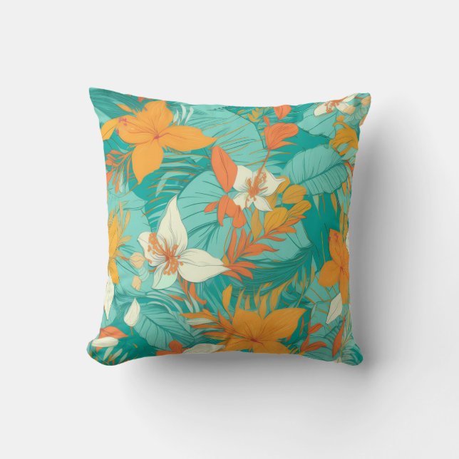 Cojín Decorativo Vibrant Beach Green Yellow Interior (Anverso)