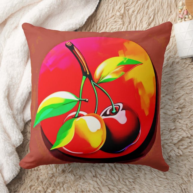 Cojín Decorativo Vibrant Cherry Duo (Manta)