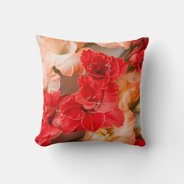 Cojín Decorativo Vibrant Gladiolus flowers (Anverso)