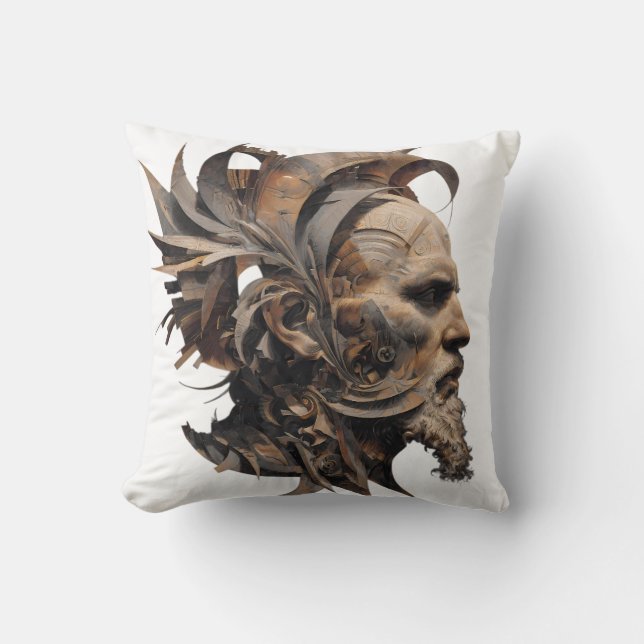 Cojín Decorativo Vibrant Monarch Butterfly Illustration on Light Ba (Anverso)