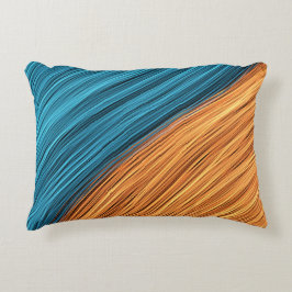 Cojín Decorativo Vibrant Neon Light Strands of Blue and Orange