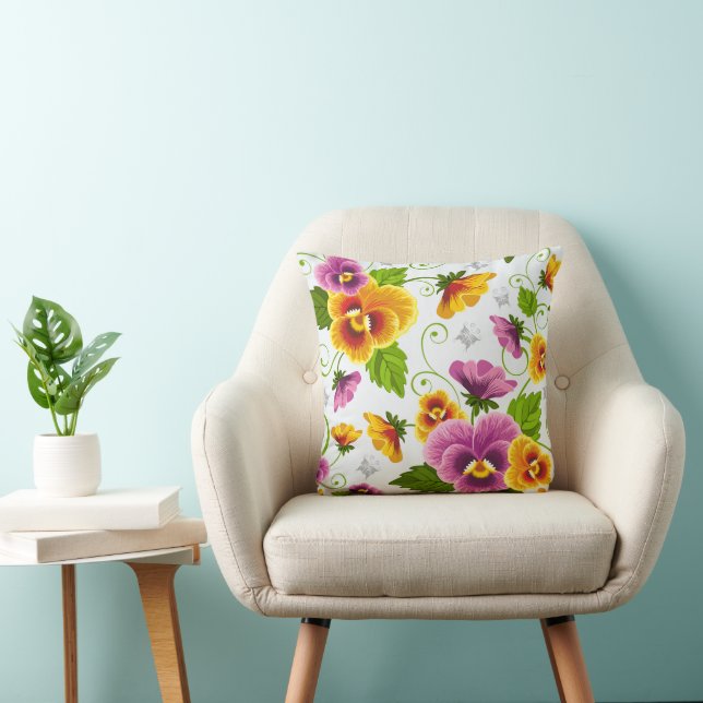 Cojín decorativo Vibrant Pansies (Silla)