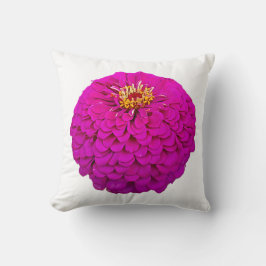 Cojín Decorativo Vibrant Pink Zinnia Flower Throw PilloThrow Pillow