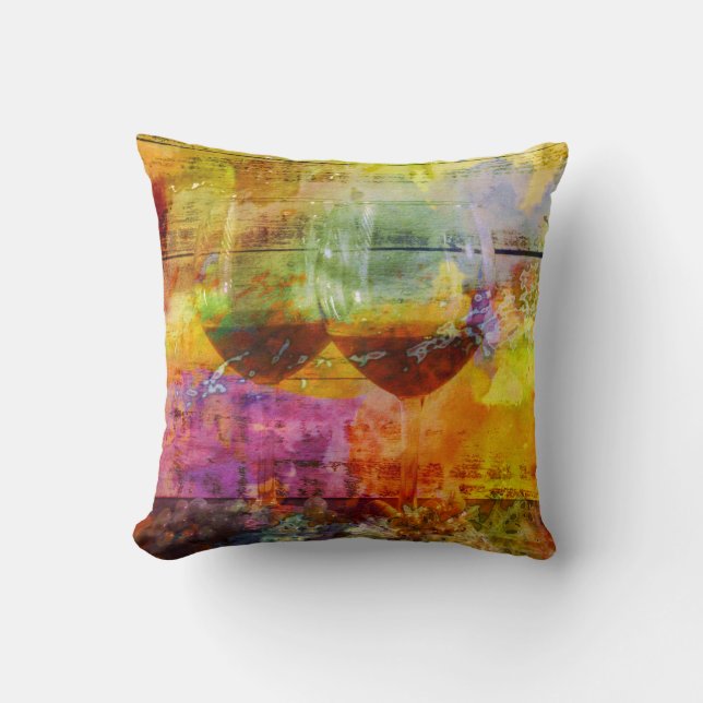 Cojín Decorativo Vibrant Wine Throw Pillow (Anverso)