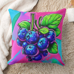 Cojín Decorativo Vibrante Artes de Blueberry