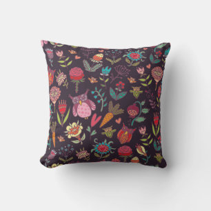 Cojín Decorativo Vibrante Colección de Flores Grandes