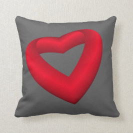 Cojín Decorativo Vibrante corazón rojo