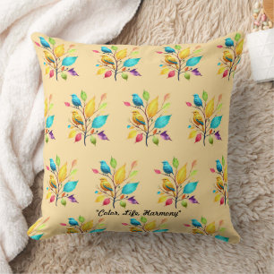 Cojín Decorativo "Vibrante Elegancia de la Naturaleza"