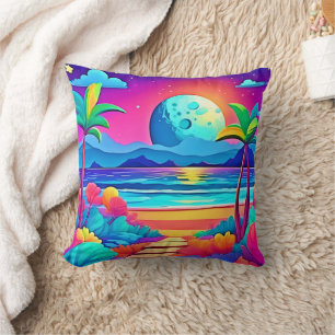 Cojín Decorativo Vibrante Escape nocturno tropical