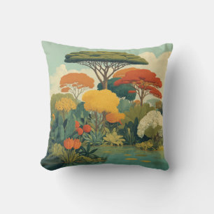 Cojín Decorativo Vibrante escena de la jungla de Safari