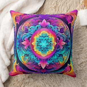 Cojín Decorativo Vibrante espíritu de Mandala