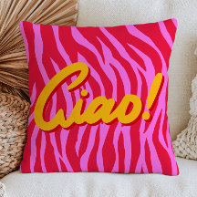¡Vibrante estampado de cebra rojo y rosa Ciao! 