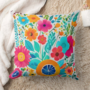 Cojín Decorativo Vibrante Fiesta Floral
