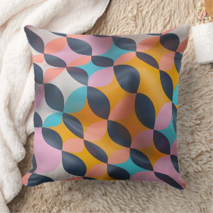 Cojín Decorativo Vibrante patrón de geometría 3D Petal en colores n