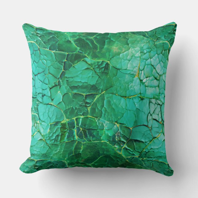 Cojín Decorativo Vibrante patrón de textura turquesa (Anverso)