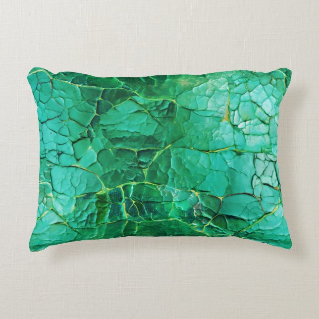 Cojín Decorativo Vibrante patrón de textura turquesa (Anverso)